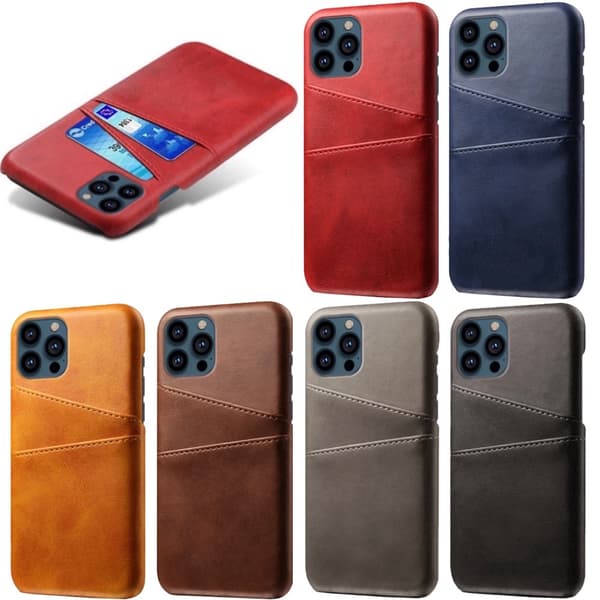 Kortholder til iPhone 13 Pro Max - Etui med plads til kort Brun iPhone 13 Pro Max
