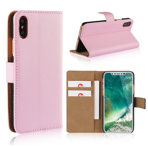Iphone x/xs/xr/xsmax lompakkokotelo - Vaaleanpunainen Iphone XS MAX