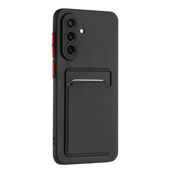 Puhelinkuori Samsung Galaxy A37 -korttipaikalla musta