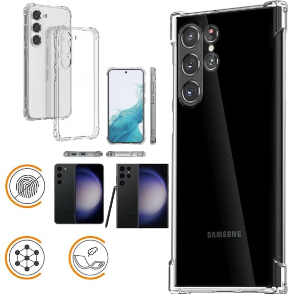 Samsung Galaxy S23/S23Ultra etui mobiltelefon cover Army V3 - TRANSPARENT SAMSUNG S23