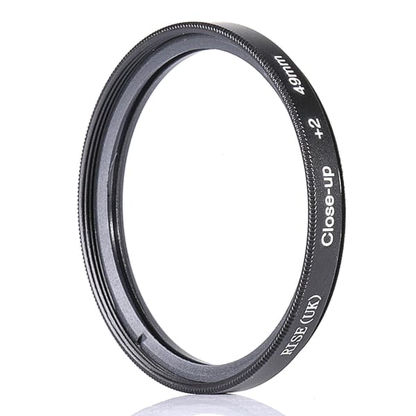49 mm +2 close up- / makro- / närbildsfilter Svart