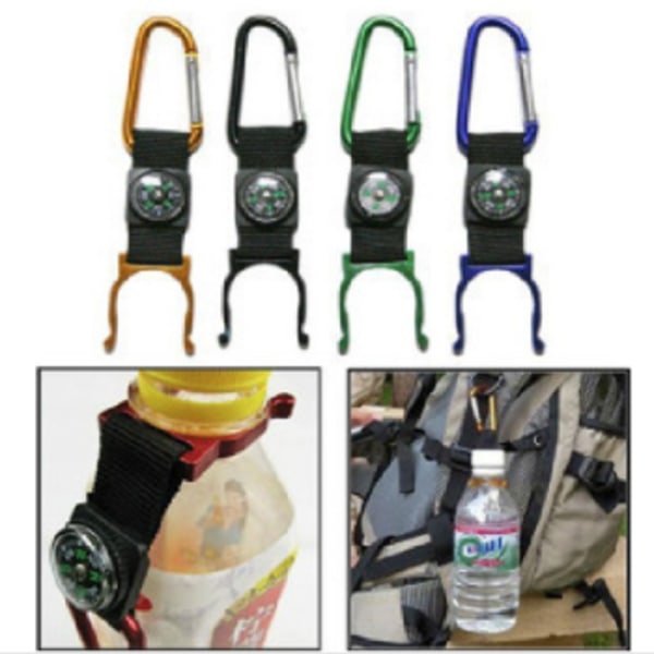 2-pack flaskhållare med kompass, hake som man fäster med många färger