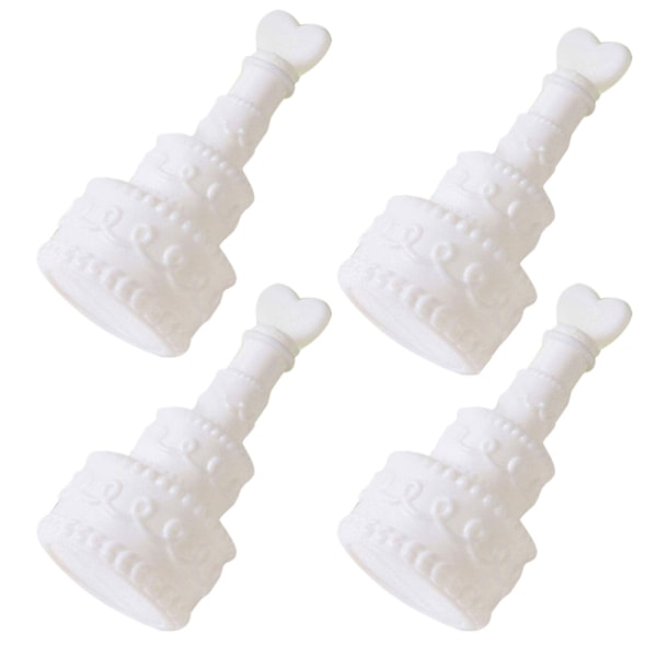 4 pack såpbubbleflaskor bröllop dekoration Vit