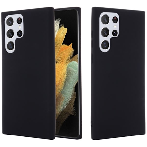 Silikon TPU cover Samsung S22 Ultra cover mobilcover skærmbeskyttelse - Black Galaxy S22 Ultra 5G