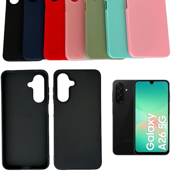 Silikon TPU skal Samsung A26/A265G fodral mobilskal skärmskydd - Turkos Samsung Galaxy A26