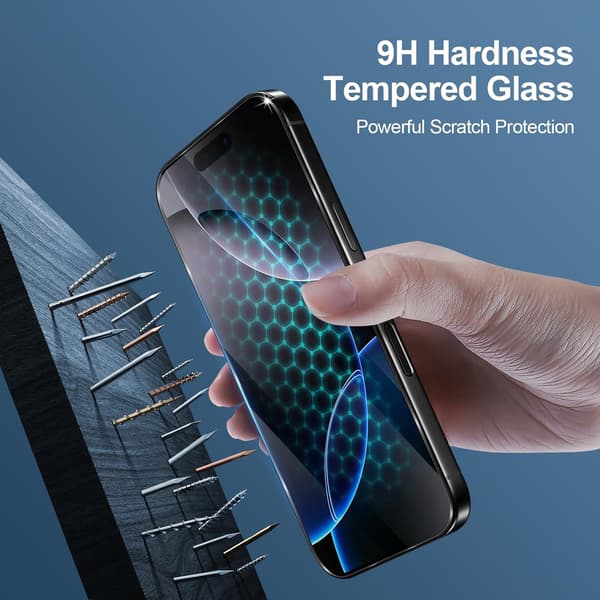 3-Pack iPhone 16 Pro Skärmskydd Härdat Glas Premium transparent