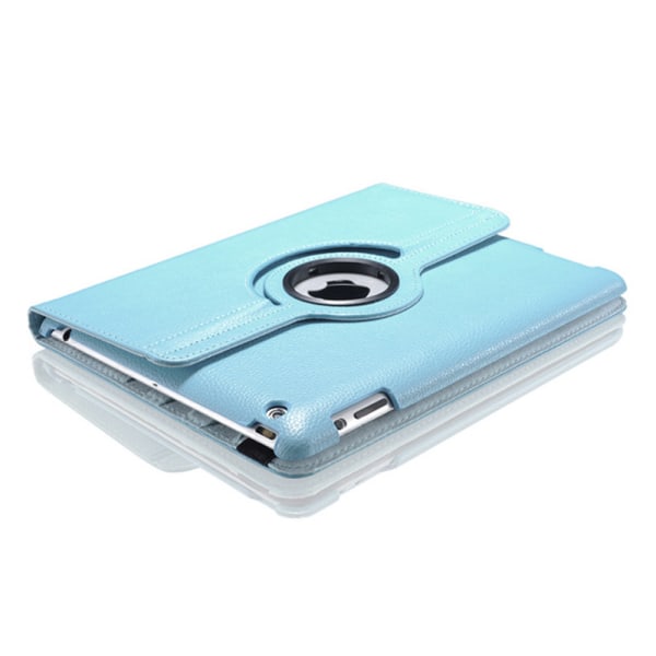 Skydd 360° rotation iPad 2/3/4 fodral ställ skärmskydd skal bag: Ljusblå Ipad 2/3/4 från år 2011/2012 Ej Air