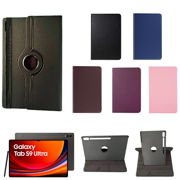 360 fodral Samsung Galaxy Tab S9 Ultra skärmskydd skal brun - Brun Brun