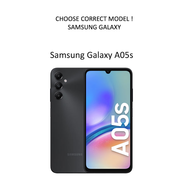 Korthållare Samsung A05s skal mobilskal hål laddare hörlurar - GRÅ Samsung Galaxy A05s