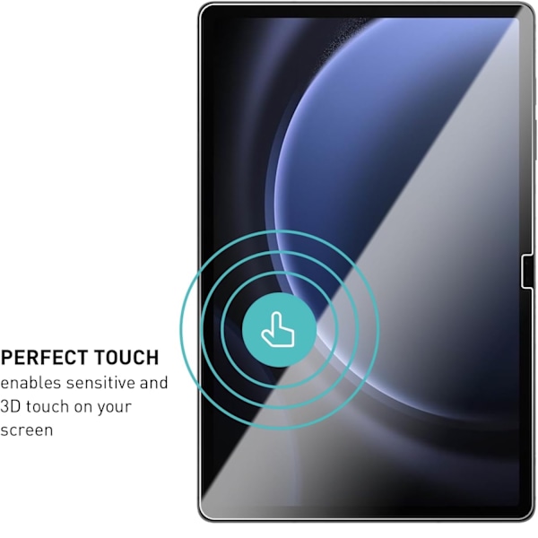 Samsung Galaxy Tab S9 FE+ Plus skärmskydd härdat glas 9H transparent  