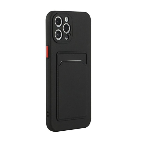 Sort kortholder etui til iPhone 15 Pro/ProMax/Plus - Black IPHONE 15 PLUS