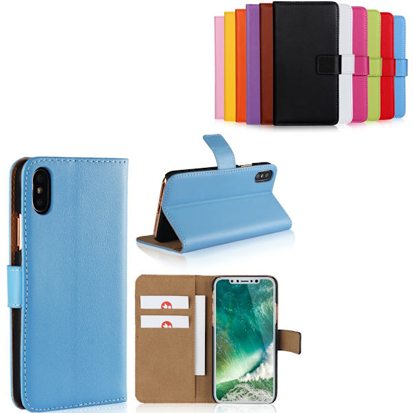 iPhone X/XS lompakkokotelo lompakko kotelo kuori suo kortti sininen - Sininen iPhone X/XS