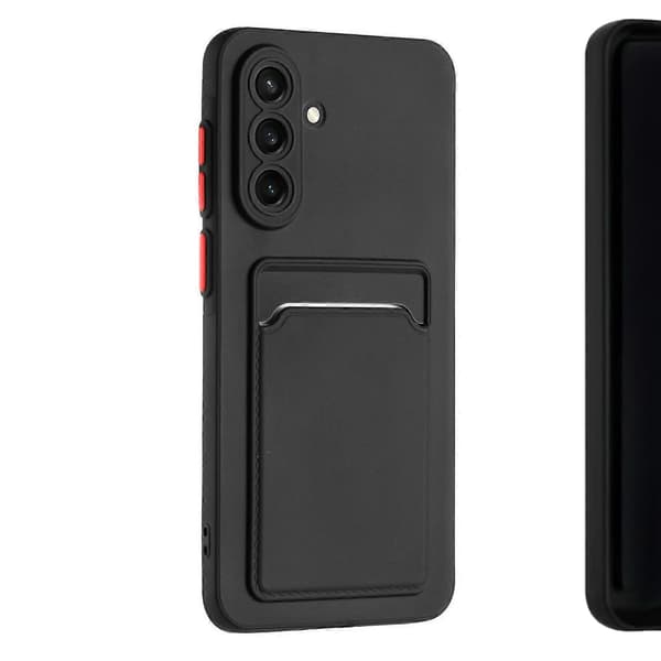 Puhelinkuori Samsung Galaxy A27 -korttipaikalla musta