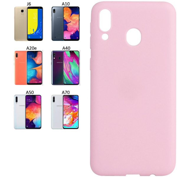 Silikon TPU skal Samsung A20e/A70/A50/A40/A10/J6 fodral rosa - Rosa A10 Galaxy Samsung