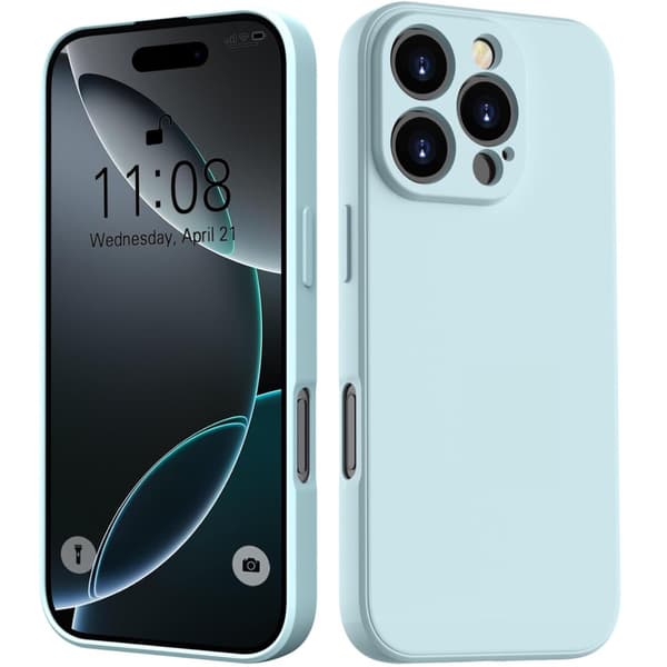 iPhone 16 Pro Max skal mobilskal fodral TPU / silikon ljusblå - LJUSBLÅ IPHONE 16 PRO MAX