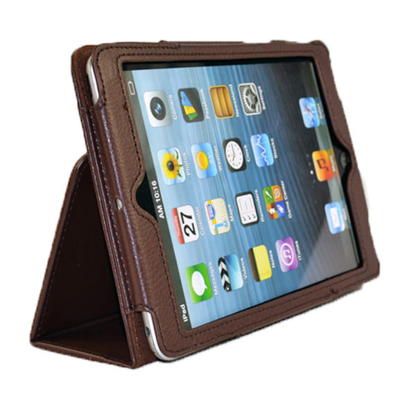 iPad mini 1/2/3 etui/skal/beskyttelse enkelt - Brun Ipad Mini 1/2/3