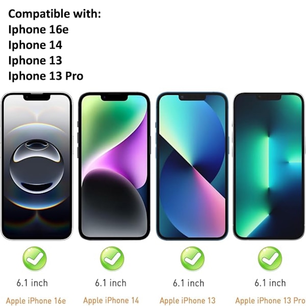 3-pakkaus iPhone 13 -näytönsuoja Karkaistu lasi Premium läpinäkyvä