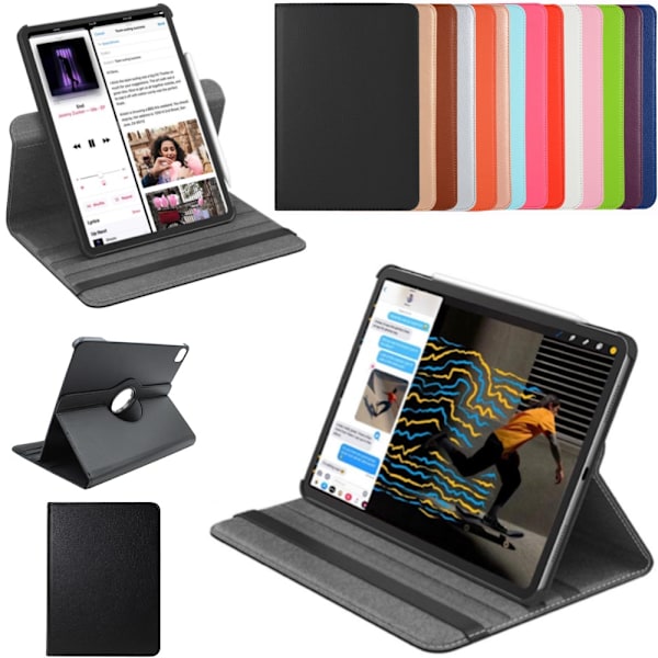 Beskyttelse 360° rotation iPad Pro 12.9 2018/2020 gen 3/4 etui - Brun iPad Pro 12.9 gen 3/4 2018/2020