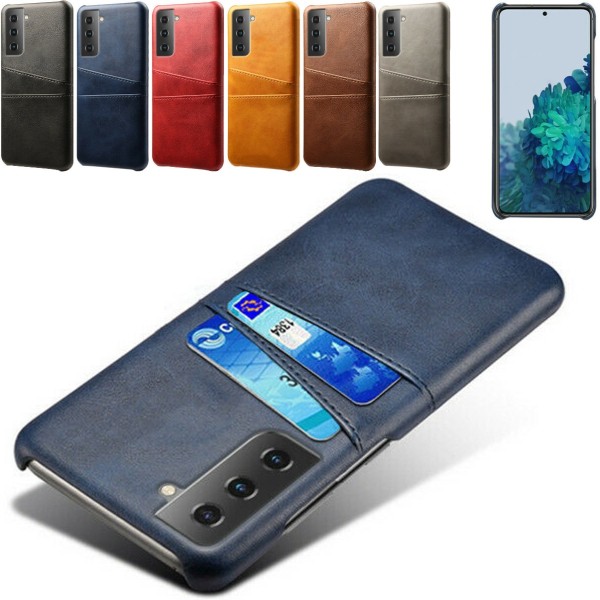 Samsung Galaxy S21 skal korthållare - Brun Samsung S21