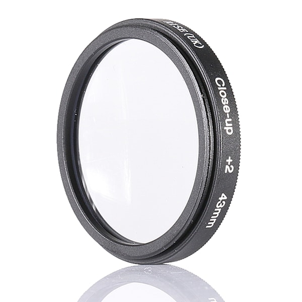 43mm +2 close up- / makro- / närbildsfilter svart