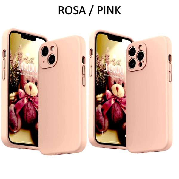 iPhone 13 Pro/ProMax/Mini skal mobilskal fodral TPU - Välj din: Rosa Iphone 13