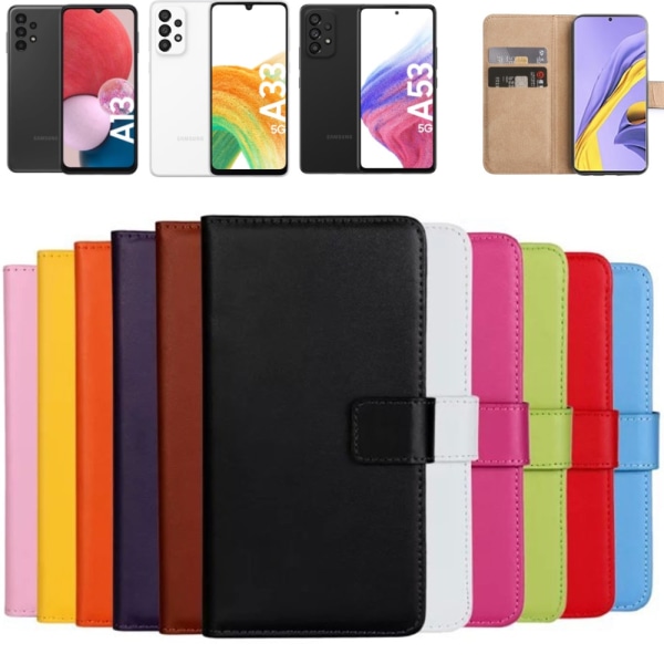 Samsung Galaxy A53/A33/A13 plånbok skal fodral korthållare - CERISE SAMSUNG A53 5G