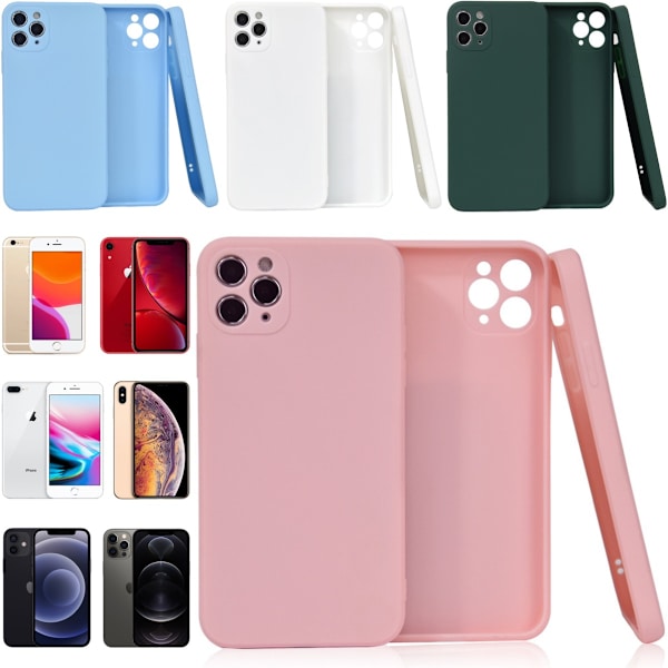 Välj TPU skal Iphone 12/11/XS/X/XR/8/7/6 +/Pro/Max/Mini fodral - Rosa Iphone 6/6s