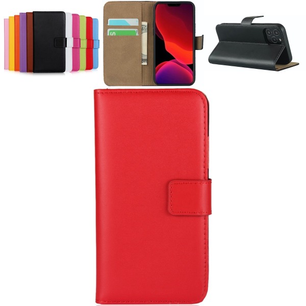iPhone 11 plånboksfodral plånbok fodral skal skydd kort röd - Röd iPhone 11