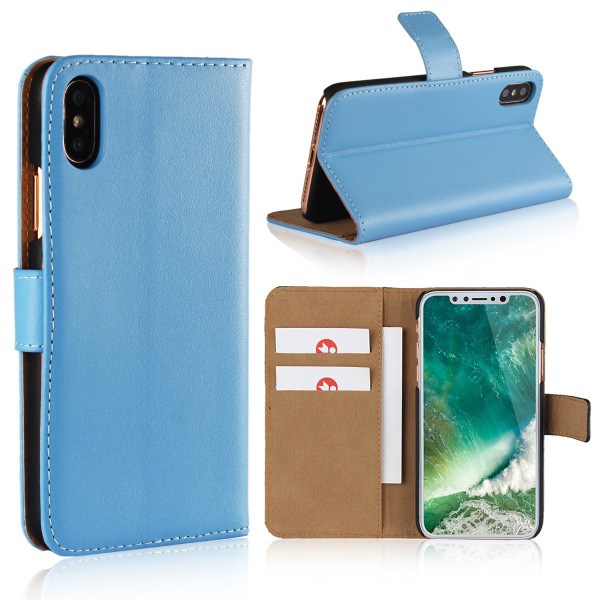 Iphone x/xs/xr/xsmax plånbok skal fodral - Blå Iphone XR