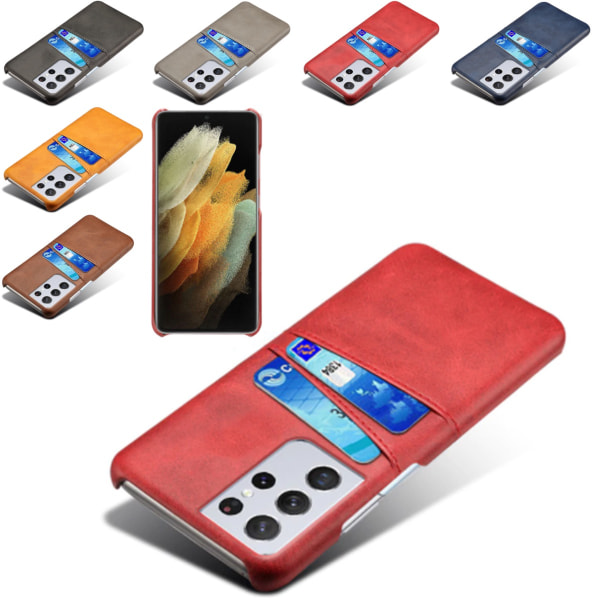 Samsung S21 Ultra skal mobilskal skydd urtag laddare hörlurar - Röd Samsung Galaxy S21 Ultra