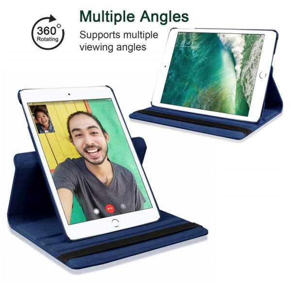 Skydd 360° rotation iPad mini 1 2 3 fodral ställ skärmskydd skal Brun Ipad Mini 1/2/3