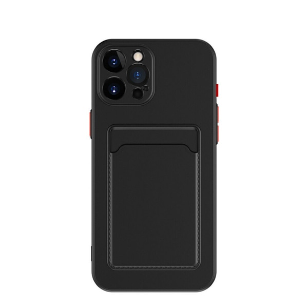 Iphone 16 Pro/ProMax/Plus -kuori korttitaskulla - Black Iphone 16 Pro Max
