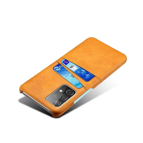 Korttipidike Samsung A52 / A52s kuori matkapuhelimen kannen reikä laturia varten - Vaaleanruskea Samsung Galaxy A52/A52s 5G 4G