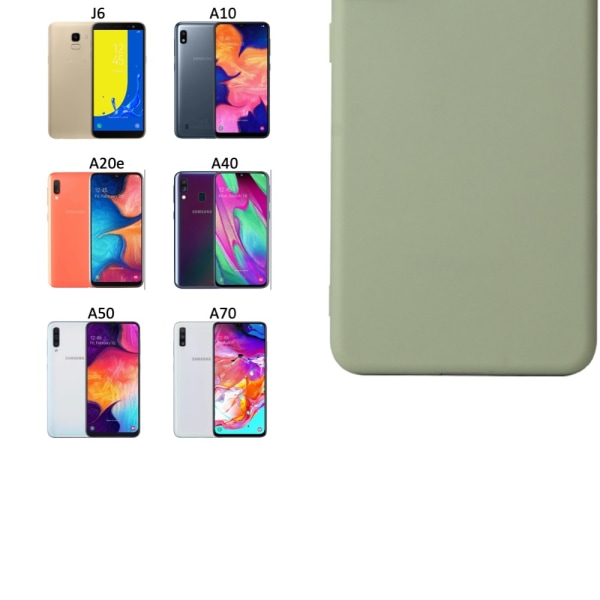 Silikon TPU skal Samsung A20e/A70/A50/A40/A10/J6 fodral grön - Grön A20e Galaxy Samsung