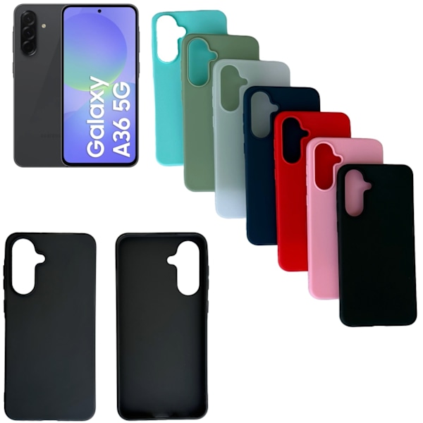 Silikon TPU skal Samsung A36/A365G fodral mobilskal skärmskydd - Blå Samsung Galaxy A36