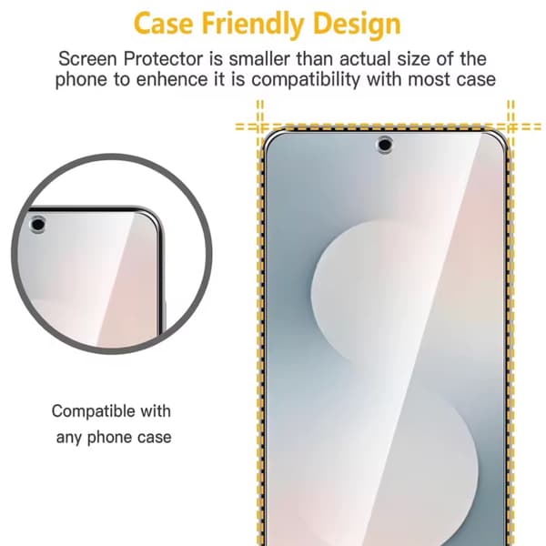 3-Pack Samsung Galaxy S25 FE Skärmskydd Härdat Glas Premium transparent