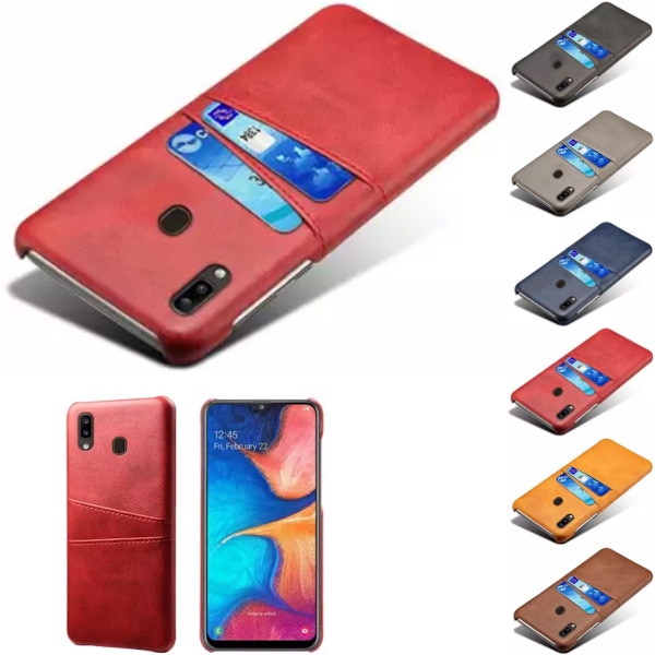 Samsung Galaxy A20e -kotelo korttipaikalla - Punainen A20e