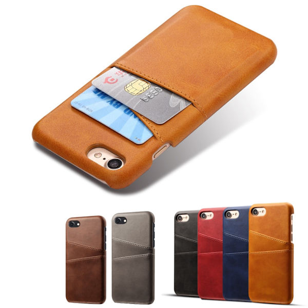 iPhone SE 2022/2020 kuori kortti - Tumman ruskea iPhone SE gen 3/2