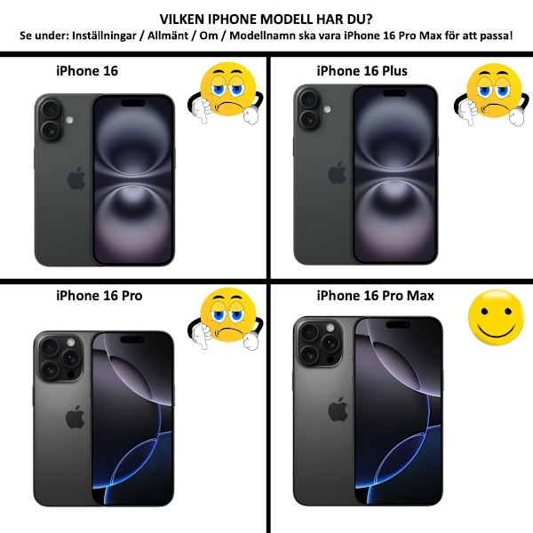 iPhone 16 Pro Max skal kort - Röd Iphone 16 Pro Max