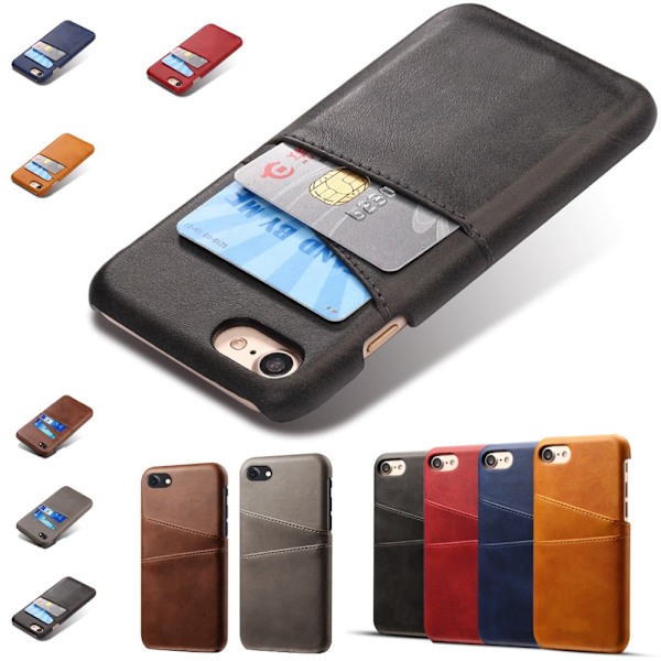 iPhone SE 2022/2020 kuori kortti - Tumman ruskea iPhone SE gen 3/2