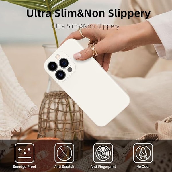 iPhone 15 Pro/ProMax/Plus -kuori, TPU-materiaali - VALITSE: VAALEANPUNAINEN IPHONE 15 PRO MAX