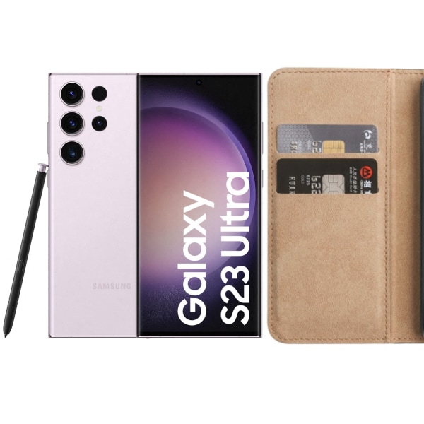 Samsung Galaxy S23 Ultra Wallet Case Mobilcover - VÆLG: Orange  