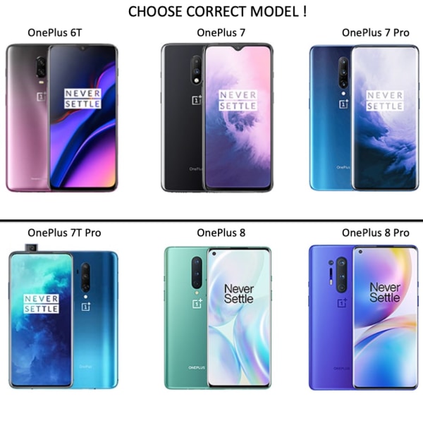 Army V3 select OnePlus 8Pro/8/7TPro/7Pro/7/6T skalbeskyttelse - Transparent OnePlus 6T