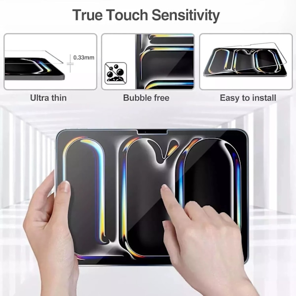 iPad Pro 11 tum M4 2024 skärmskydd härdat glas 9H transparent  