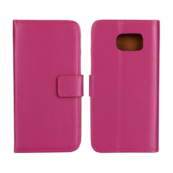 Samsung Galaxy Note9/Note8/J6 plånbok skal fodral skydd skinn - Cerise Galaxy Note 8