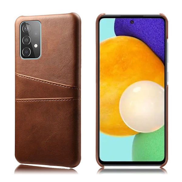 Kortholder Samsung A52/A52s cover mobilcover hul til oplader - Brun Samsung Galaxy A52/A52s 5G 4G