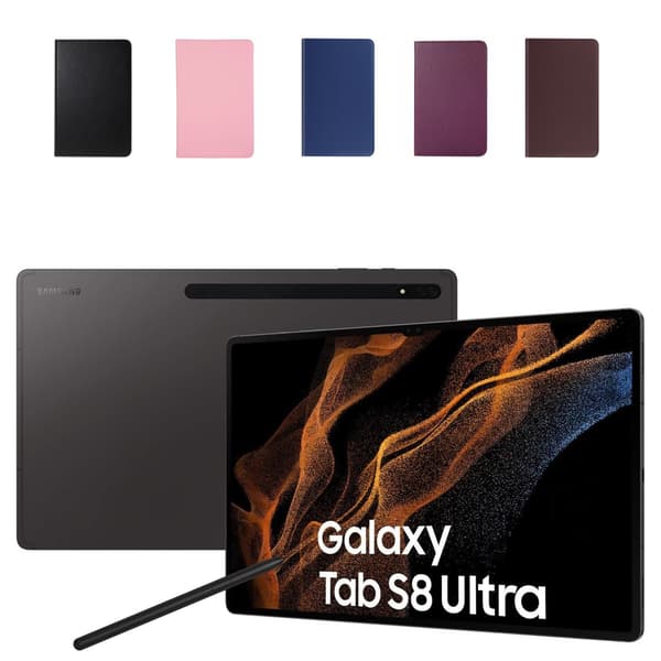 Samsung Galaxy Tab S8 Ultra etui cover - Sort Sort