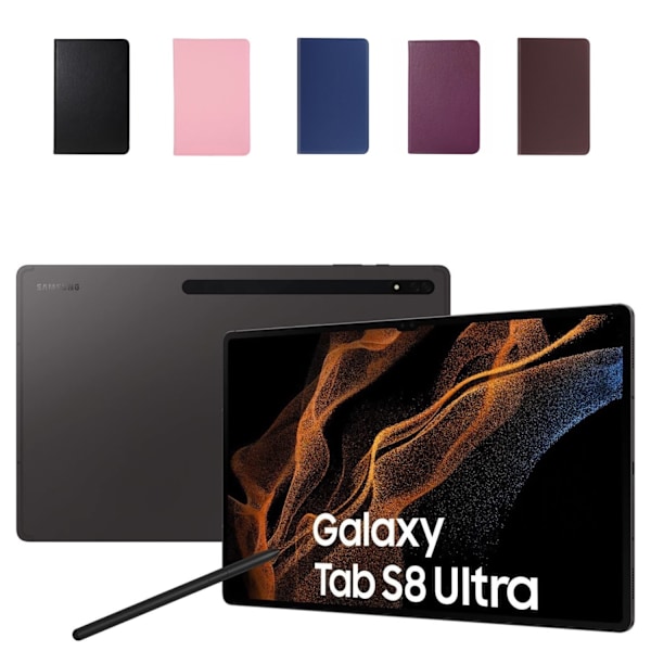 Samsung Galaxy Tab S8 Ultra kotelo kuori - Musta Musta