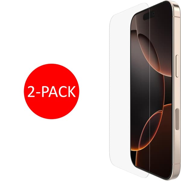 2-pakkia iPhone 16 Pro -näytönsuojia, Tempered Glass Premium