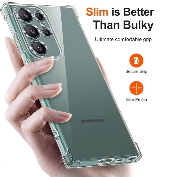 Army V3 Samsung Galaxy S24/S24FE/S24Ultra skal fodral - TRANSPARENT SAMSUNG S24 FE